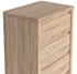 Picture of Black Red White Chest Of Drawers Kaspian KOM5S Sonoma Oak