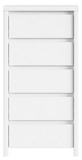 Show details for Black Red White Chest Of Drawers Kaspian KOM5S White