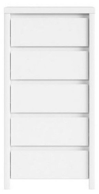 Picture of Black Red White Chest Of Drawers Kaspian KOM5S White