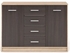 Picture of Black Red White Chest Of Drawers Nepo Plus Sonoma Oak/Wenge