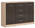 Picture of Black Red White Chest Of Drawers Nepo Plus Sonoma Oak/Wenge