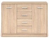 Show details for Black Red White Chest Of Drawers Nepo Plus Sonoma Oak