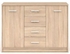 Picture of Black Red White Chest Of Drawers Nepo Plus Sonoma Oak