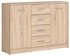 Picture of Black Red White Chest Of Drawers Nepo Plus Sonoma Oak