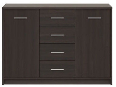 Picture of Black Red White Chest Of Drawers Nepo Plus Wenge