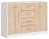 Picture of Black Red White Chest Of Drawers Nepo Plus White/Sonoma Oak