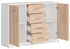 Picture of Black Red White Chest Of Drawers Nepo Plus White/Sonoma Oak