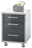 Show details for Black Red White Chest Of Drawers Office Lux Light Grey/Graphite