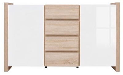 Picture of Black Red White Chest Of Drawers Venom Mix White/Sonoma Oak