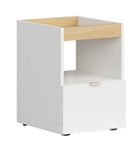 Show details for Black Red White Denton KNT1S Drawer Polish Oak/White Gloss