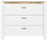 Picture of Black Red White Dreviso Baby Chest Of Drawers 112x92cm White/Oak