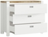 Picture of Black Red White Dreviso Baby Chest Of Drawers 112x92cm White/Oak