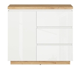 Show details for Black Red White Erla KOM1D3S Drawer White/Oak