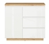 Picture of Black Red White Erla KOM1D3S Drawer White/Oak