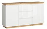 Show details for Black Red White Erla KOM2D2S Drawer White/Oak