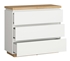 Picture of Black Red White Erla KOM3S Drawer White/Oak