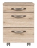 Picture of Black Red White Executive Drawer San Remo Oak