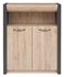 Picture of Black Red White Executive II Drawer San Remo Oak