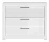 Show details for Black Red White Flames Chest Of Drawers 42x105x85.5cm White