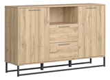 Show details for Black Red White Gamla Chest Of Drawers 150.5cm Oak