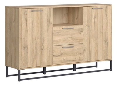 Picture of Black Red White Gamla Chest Of Drawers 150.5cm Oak