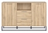 Picture of Black Red White Gamla Chest Of Drawers 150.5cm Oak