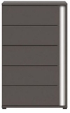 Show details for Black Red White Graphic Chest Of Drawers Right Graphite/White