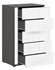 Picture of Black Red White Graphic Chest Of Drawers White/Wolfram Grey