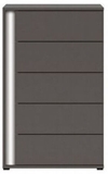 Show details for Black Red White Graphic Chest Of Drawers Wolfram Grey