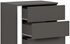 Picture of Black Red White Graphic Chest Of Drawers Wolfram Grey