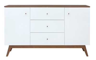 Picture of Black Red White Heda KOM2D2S Drawer White/Larch Sibiu Gold