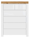 Show details for Black Red White Holten Chest Of Drawers White