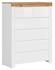 Picture of Black Red White Holten Chest Of Drawers White