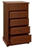 Picture of Black Red White Kent Chest Of Drawers 61.5x108.5x45 cm Chestnut