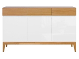 Show details for Black Red White Kioto Chest Of Drawers 40x140.5x88.5cm White Oak