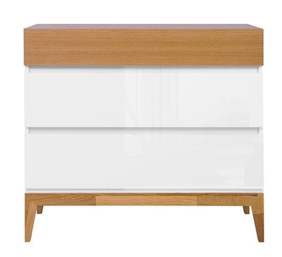 Picture of Black Red White Kioto Chest Of Drawers 40x97x88.5cm White Oak