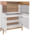 Picture of Black Red White Kioto Glass Cabinet Natural Oak/White