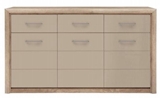 Show details for Black Red White Koen 2 Chest Of Drawers Oak/Grey Sand