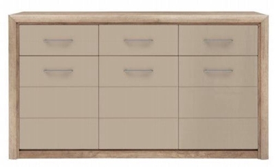 Picture of Black Red White Koen 2 Chest Of Drawers Oak/Grey Sand