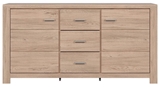 Show details for Black Red White Luttich Chest Of Drawers 167x86cm Oak