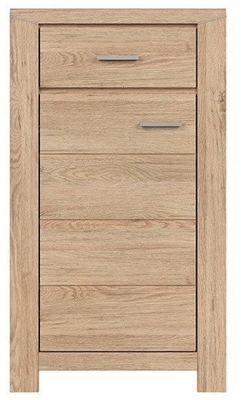 Picture of Black Red White Luttich Chest Of Drawers 60x107cm Oak