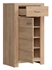 Picture of Black Red White Luttich Chest Of Drawers 60x107cm Oak