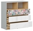 Picture of Black Red White Nandu Chest Of Drawers 90x91x39cm Grey/Oak/White/Sticker