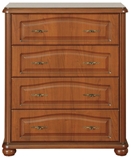 Show details for Black Red White Natalia Chest Of Drawers 93.5x108.5x44cm Brown