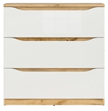 Show details for Black Red White Nuis Chest Of Drawers Wotan Oak/White