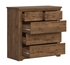 Picture of Black Red White Patras KOM5S Drawer April Oak