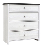 Show details for Black Red White Porto II Drawer White Larch