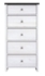 Picture of Black Red White Porto III Drawer White Larch