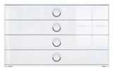 Show details for Black Red White Roksana II Drawer 130x78x48.5cm White Lacquer