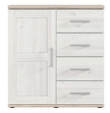 Show details for Black Red White Romance Chest Of Drawers 45x99x93cm White